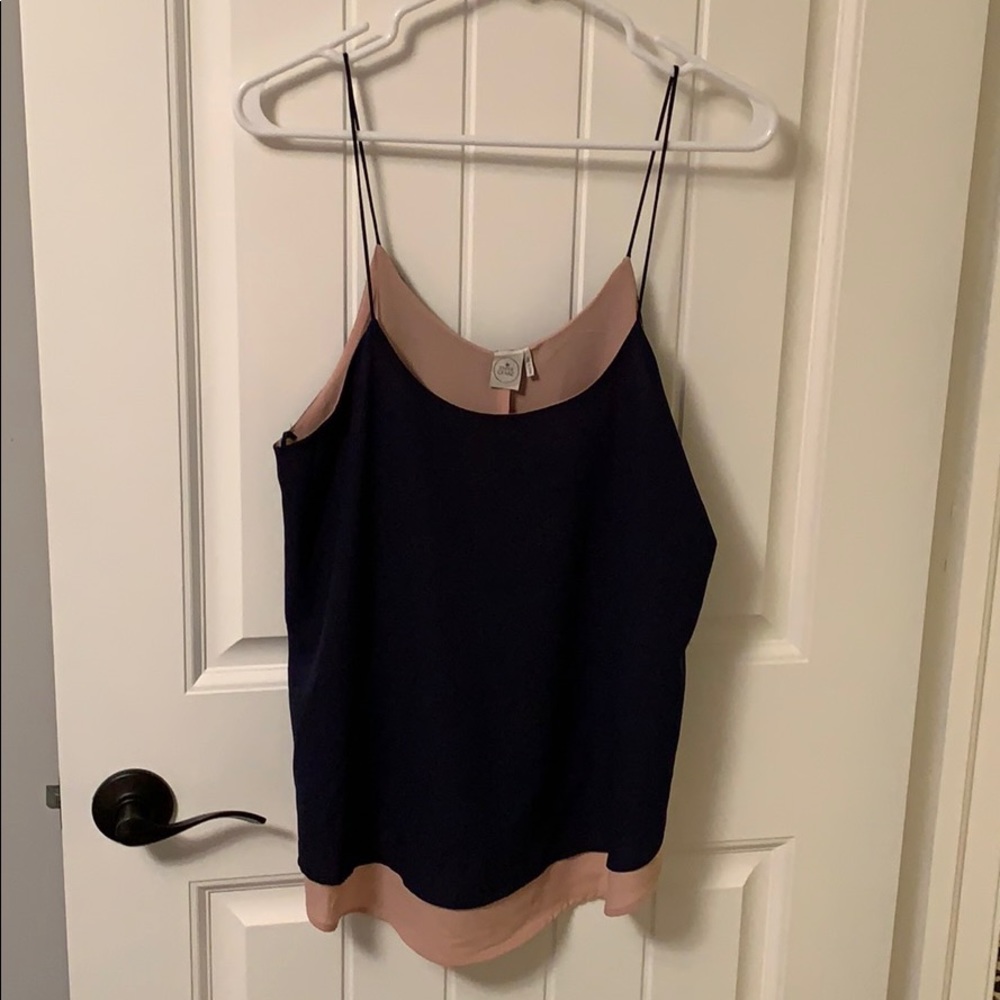 Navy Paper Crane tank top.